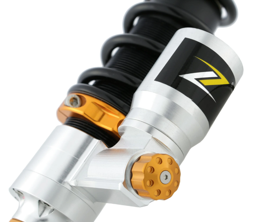 Stoßdämpfer hinten ZELIONI für Vespa LX/​LXV/​S 125/​150ccm, silber/orange/schwarz