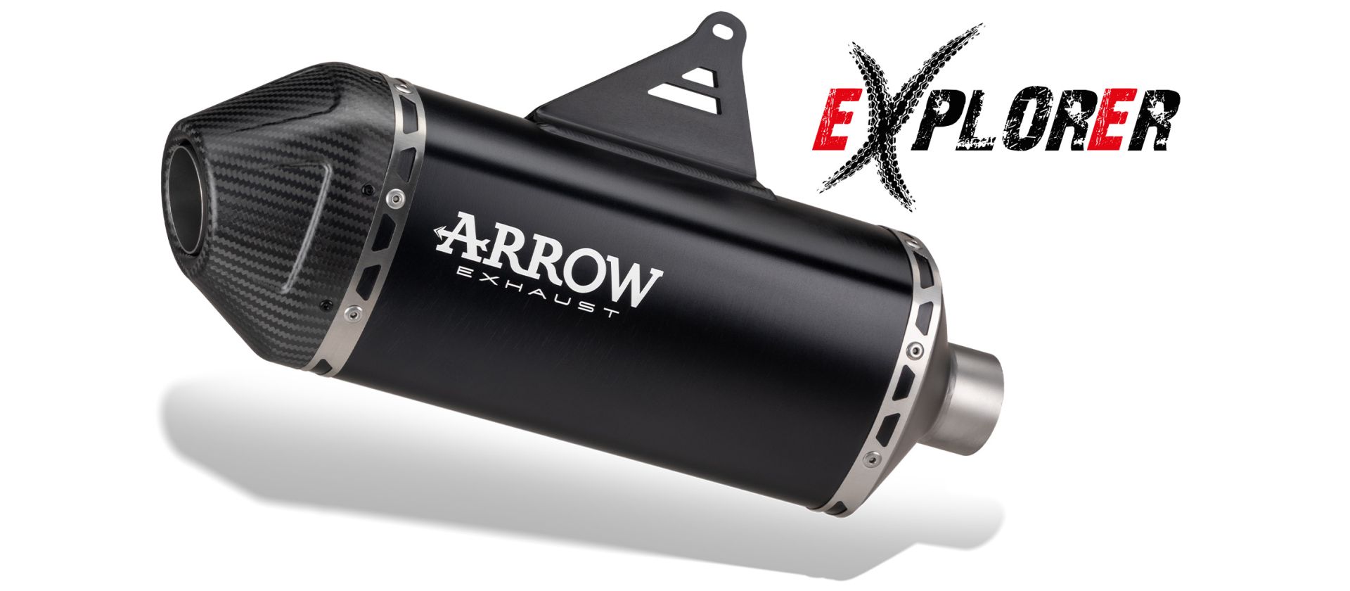 ARROW Auspuff Komplettanlage Explorer Aluminium Dark für KTM / Husqvarna