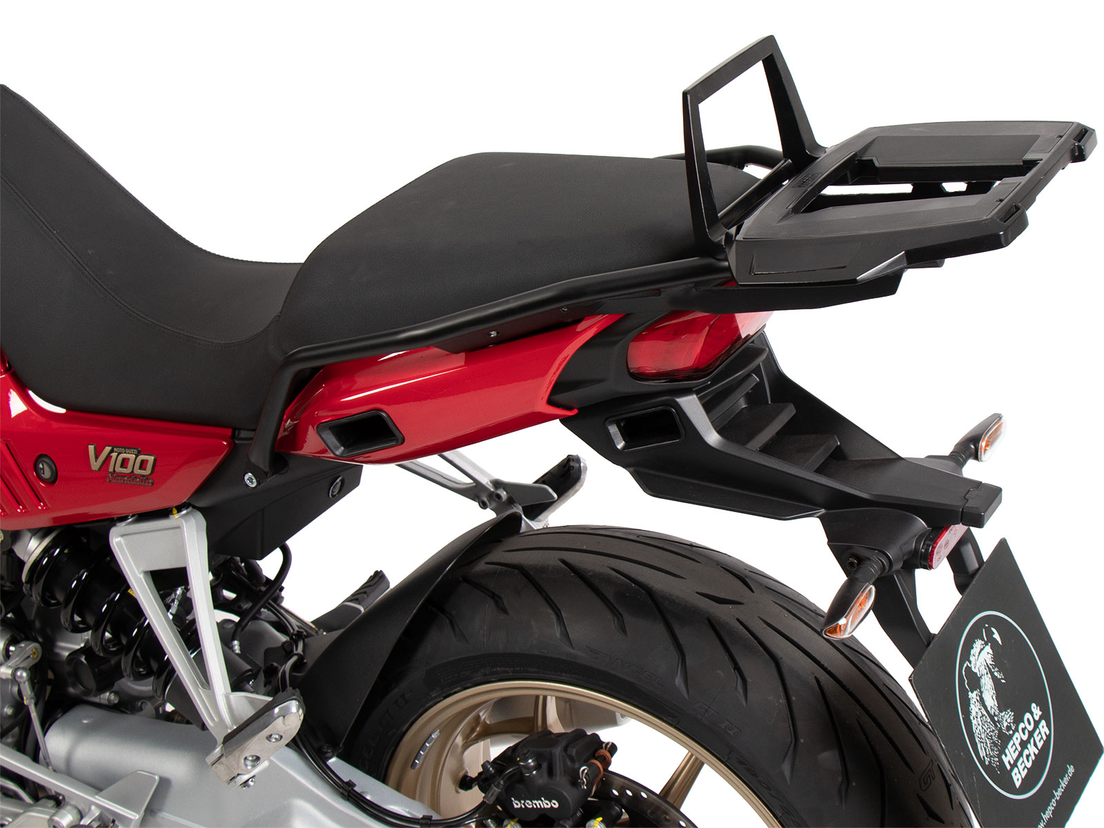 Alurack Topcase-Träger für Moto Guzzi V 100 Mandello /S Hepco & Becker