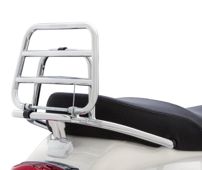 Gepäckträger hinten für Vespa LX /​LXV /​S 50-150ccm, klappbar, chrom