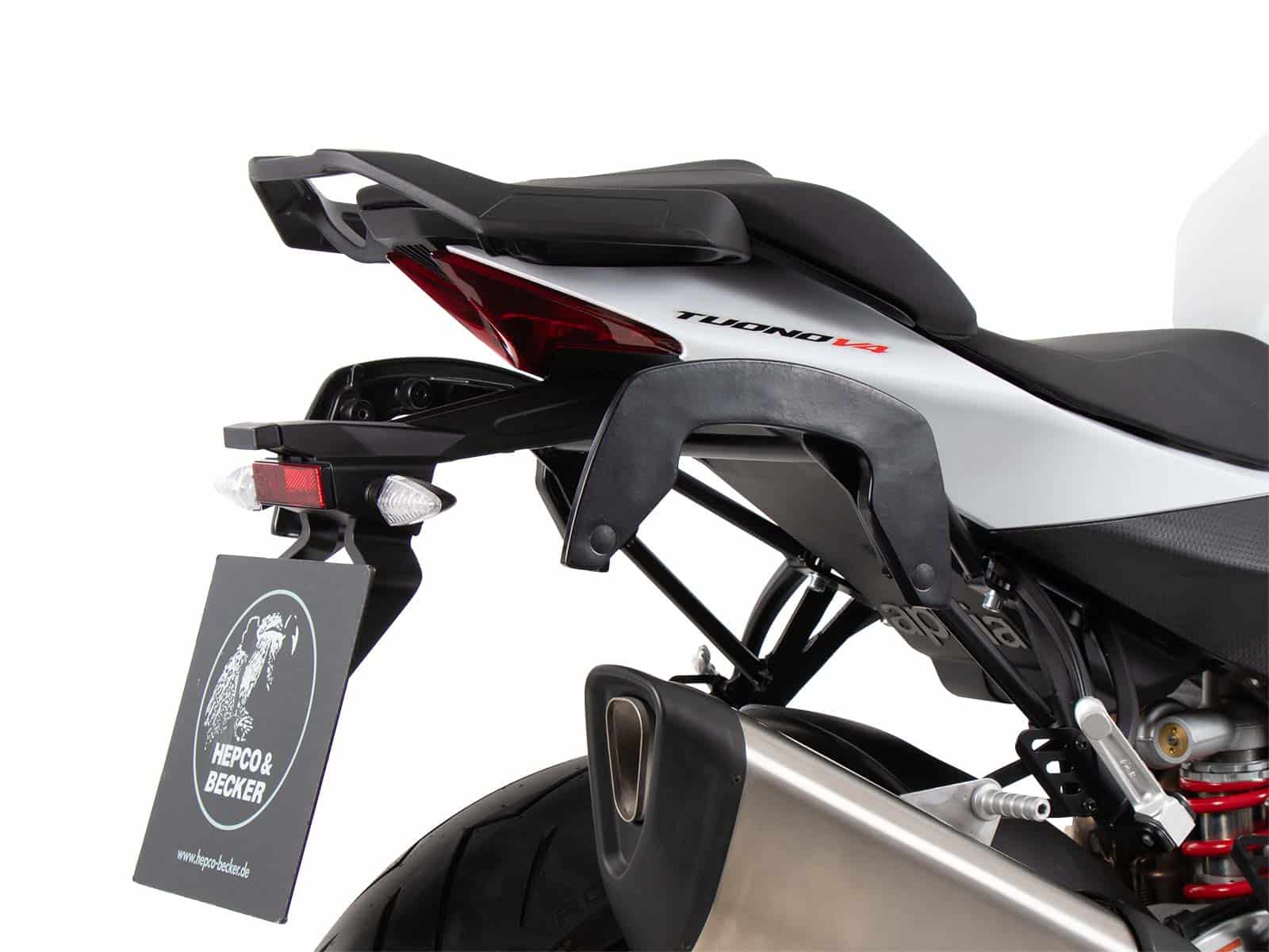 C-Bow Seitenträger schwarz für Aprilia Tuono V4 (21-24) Hepco & Becker