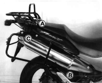 Rohrgepäckbrücke Topcase-Träger schwarz für Honda CB 600 F Hornet (03-06) Hepco & Becker
