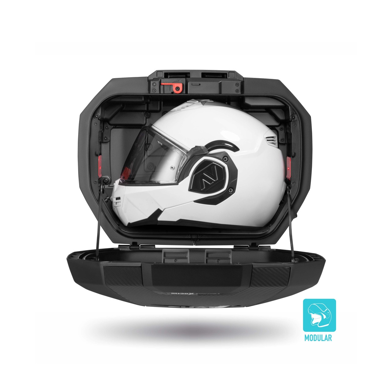 Shad Seitenkoffer Satz SH38X erweiterbar, aluminium / schwarz, 38l