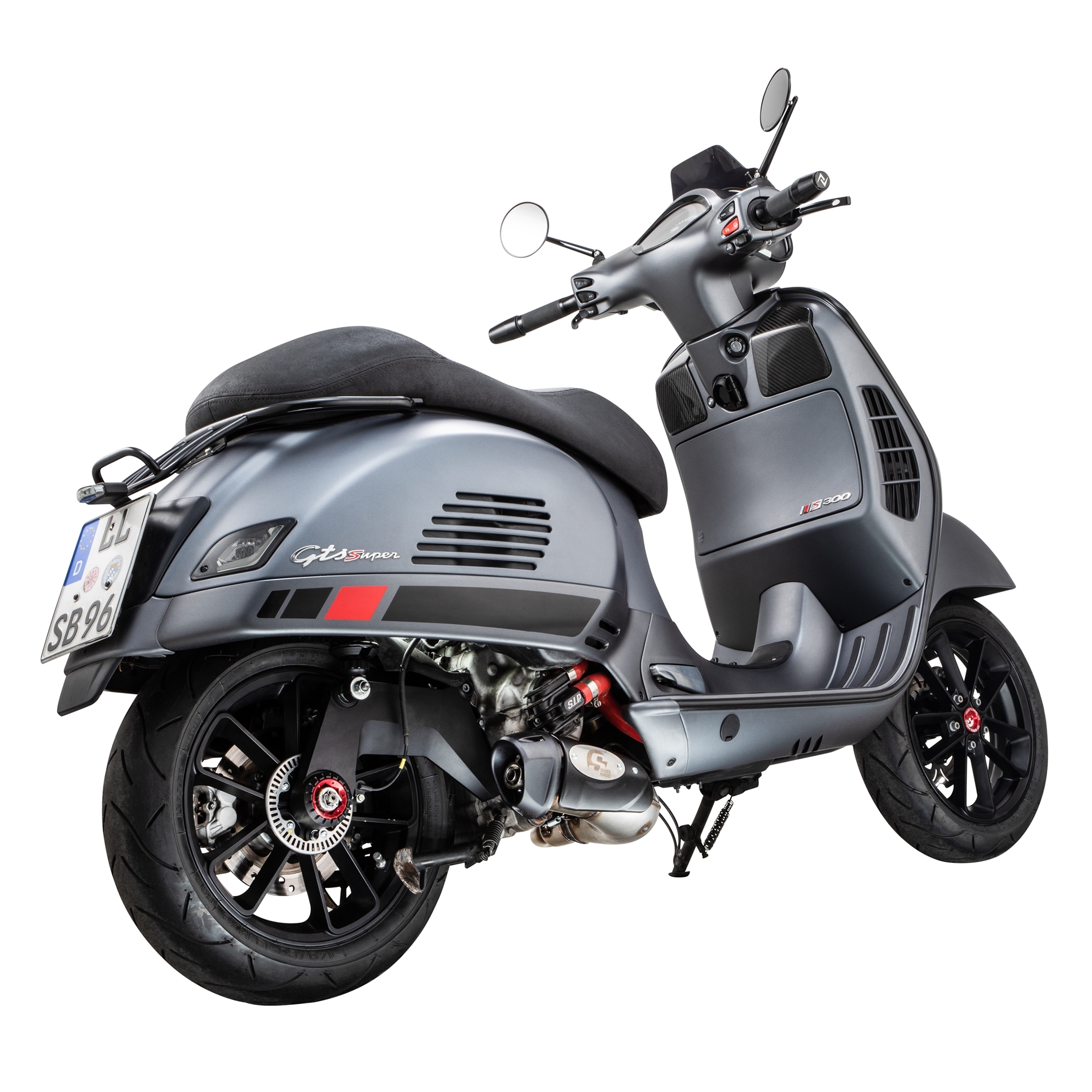 Rennauspuff für Vespa GTS/​GTS Super/​GTV/​GT 60 125-300ccm i.e., 4T, LC, Edelstahl