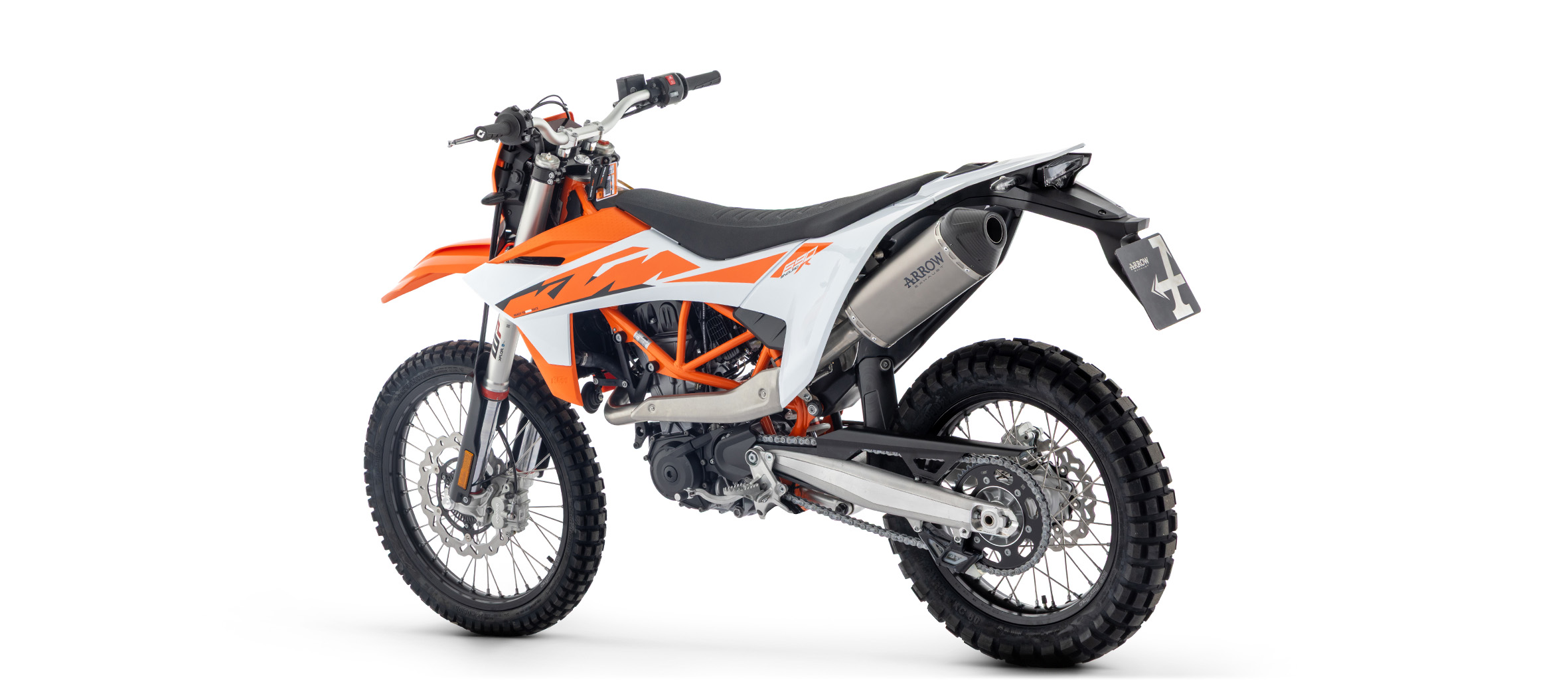 ARROW Auspuff Komplettanlage Explorer Aluminium Dark für KTM / Husqvarna