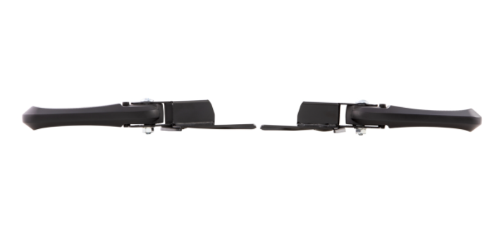 Fußrasten rechts und links für Vespa Primavera/​Sprint 50-150ccm 2T/​4T AC, schwarz/schwarz