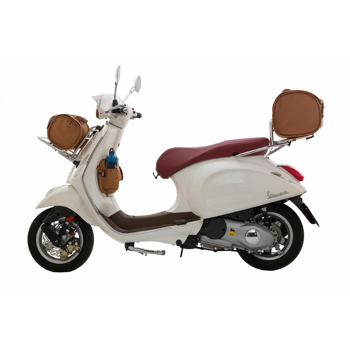 Tasche "Classic" groß für Gepäckträger für Vespa - braun, nylon