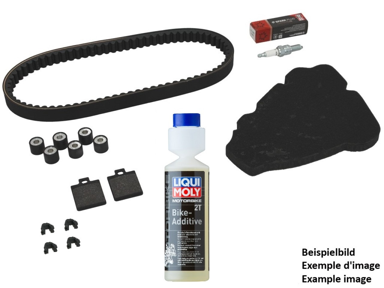 Inspektionskit Premium mit Bremsbelägen + Additiv Kawasaki J 125/300 2016-2020 - NF ProKit