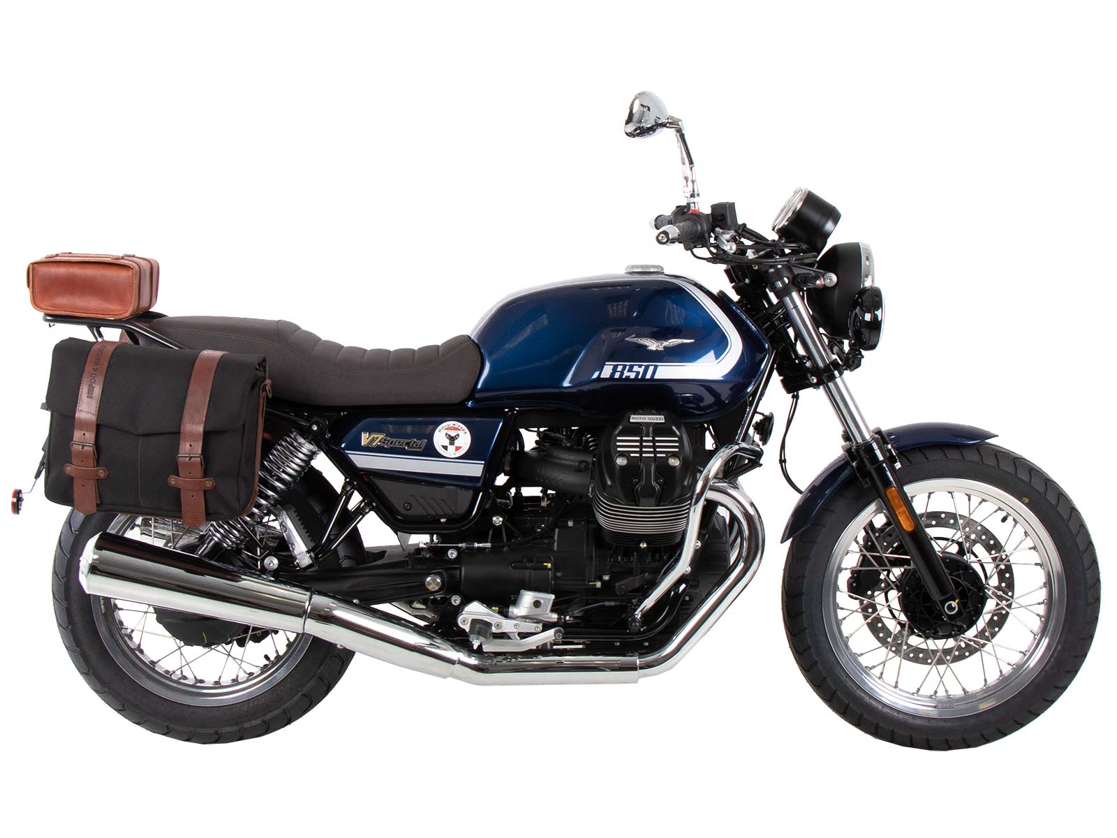 C-Bow Seitenträger chrom für Moto Guzzi V7 850 Special/Stone/Centenario (21-24) Hepco & Becker