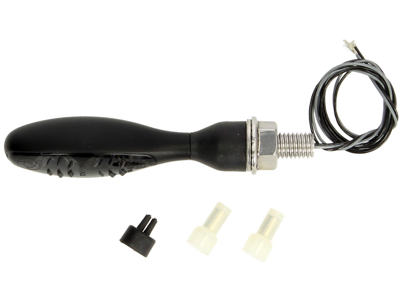 Kellermann Blinker, Micro 1000 LED Dark, Stahl, LED, V/H,  L/R, 12 V, schwarz seidenmatt, M8x20